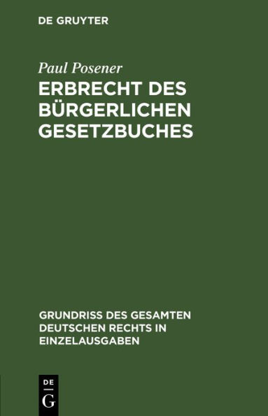 Erbrecht des Bürgerlichen Gesetzbuches