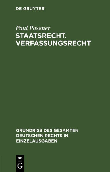 Staatsrecht. Verfassungsrecht