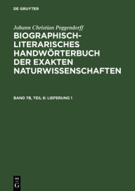 Title: Lieferung 1, Author: Johann Christian Poggendorff