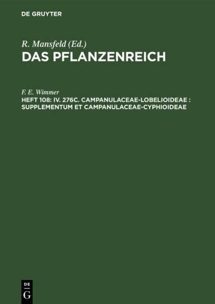 IV. 276c. Campanulaceae-Lobelioideae : Supplementum et Campanulaceae-Cyphioideae