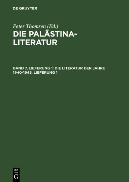 Die Literatur der Jahre 1940-1945, Lieferung 1