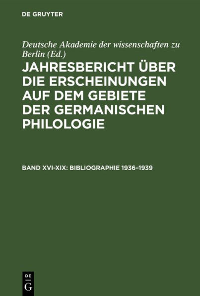 Bibliographie 1936-1939