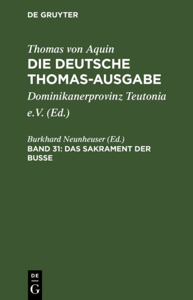 Das Sakrament der Busse: III: 84-90, Supplement 1-16