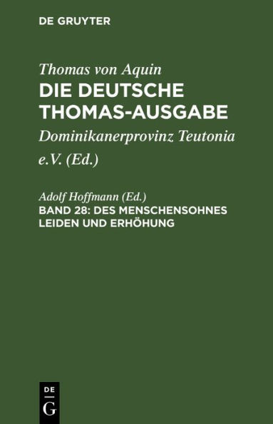 Des Menschensohnes Leiden und Erhöhung: III: 46-59