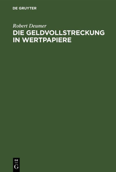 Die Geldvollstreckung in Wertpapiere