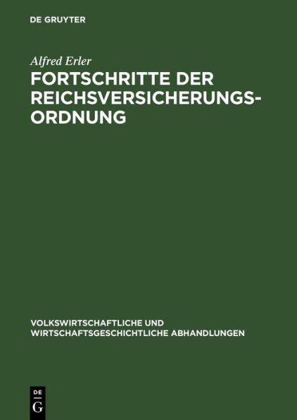 Fortschritte der Reichsversicherungsordnung