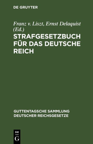 Strafgesetzbuch f r das Deutsche Reich