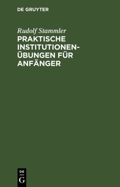 Praktische Institutionen bungen f r Anf nger