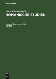 Title: Romanische Studien. Heft 10, Author: Eduard Boehmer