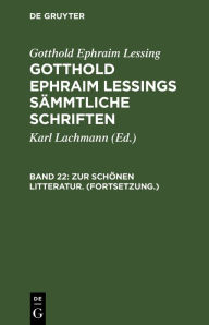 Title: Zur schönen Litteratur. (Fortsetzung.), Author: Gotthold Ephraim Lessing