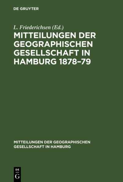 Mitteilungen der Geographischen Gesellschaft in Hamburg 1878-79: Heft 2