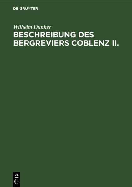 Beschreibung des Bergreviers Coblenz II.