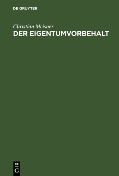 Der Eigentumvorbehalt