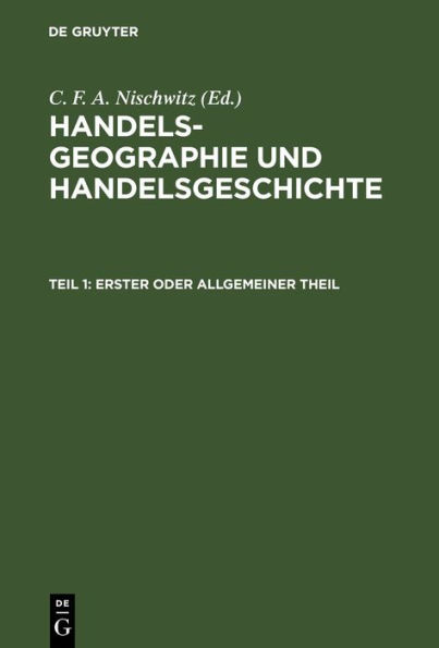 Erster oder allgemeiner Theil