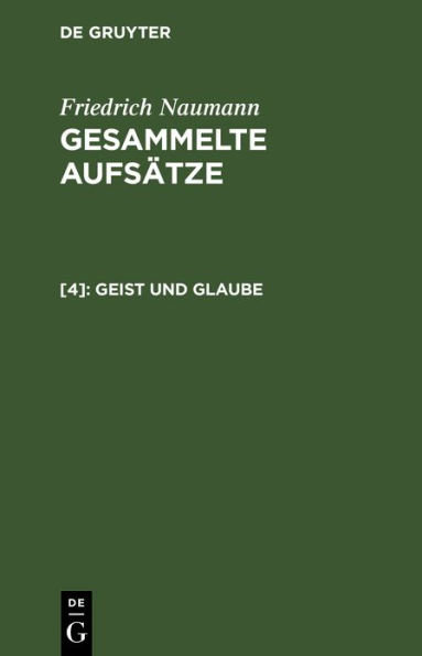 Geist und Glaube