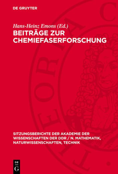 Beitr ge zur Chemiefaserforschung: [Vortr ge des Festkolloquiums anl sslich des 80. Geburtstages von Hermann Klare, Ordentliches Mitglied der Akademie der Wissenschaften der DDR]