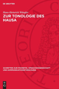 Title: Zur Tonologie des Hausa, Author: Hans-Heinrich Wängler
