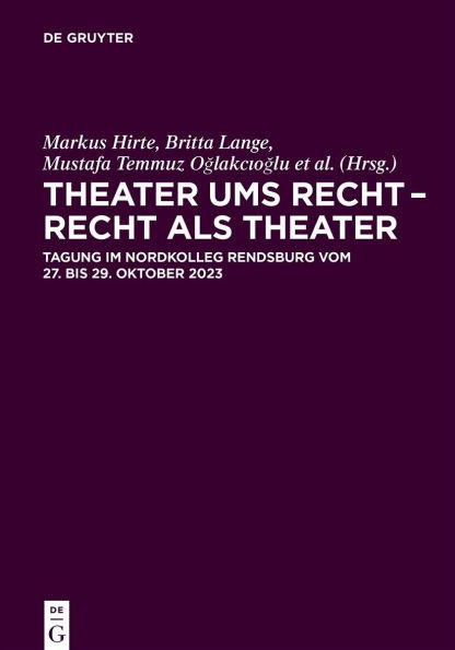 Theater ums Recht - als Theater: Tagung im Nordkolleg Rendsburg vom 27. bis 29. Oktober 2023