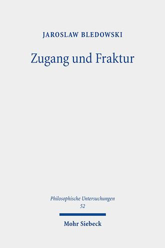Zugang und Fraktur: Heideggers Subjektivitatstheorie in 'Sein und Zeit'