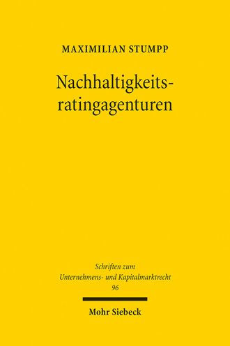 Nachhaltigkeitsratingagenturen: Haftung und Regulierung