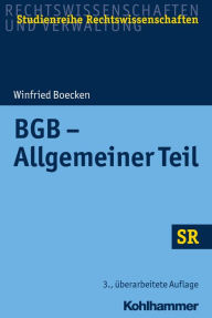 Title: BGB - Allgemeiner Teil, Author: Winfried Boecken