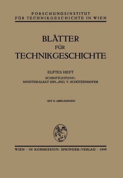 Blï¿½tter fï¿½r Technikgeschichte