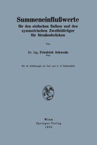 Title: Summeneinflußwerte: für den einfachen Balken und den symmetrischen Zweifeldträger für Straßenbrücken, Author: Friedrich Schweda