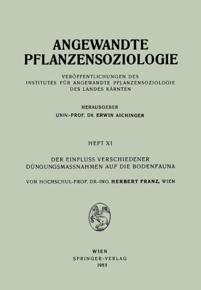 Der Einfluss Verschiedener Dï¿½ngungsmassnahmen auf die Bodenfauna