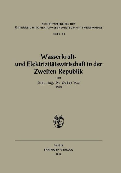 Wasserkraft- und Elektrizitï¿½tswirtschaft in der Zweiten Republik