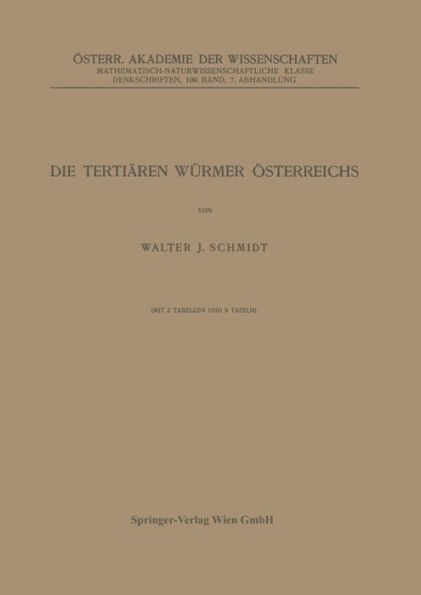Die Tertiären Würmer Österreichs
