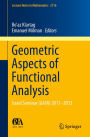 Geometric Aspects of Functional Analysis: Israel Seminar (GAFA) 2011-2013