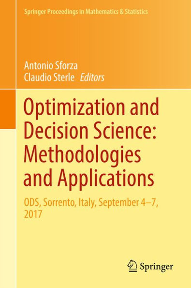 Optimization and Decision Science: Methodologies and Applications: ODS, Sorrento, Italy, September 4-7, 2017