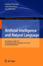 Artificial Intelligence and Natural Language: 6th Conference, AINL 2017, St. Petersburg, Russia, September 20-23, 2017, Revised Selected Papers