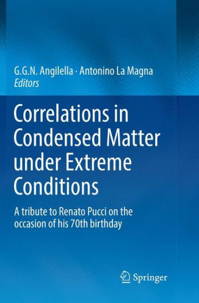 Correlations in Condensed Matter under Extreme Conditions: A tribute to Renato Pucci on the occasion of his 70th birthday