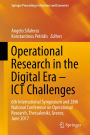 Operational Research in the Digital Era - ICT Challenges: 6th International Symposium and 28th National Conference on Operational Research, Thessaloniki, Greece, June 2017