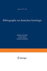 Title: Bibliographie zur deutschen Soziologie: Band 4: 1992 - 1995, Author: Matthias Herfurth