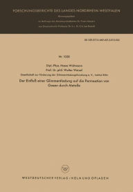 Title: Der Einfluß einer Glimmentladung auf die Permeation von Gasen durch Metalle, Author: Hasso Gustav Wichmann