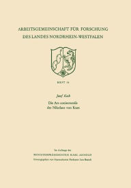 Title: Die Ars coniecturalis des Nikolaus von Kues, Author: Josef Koch