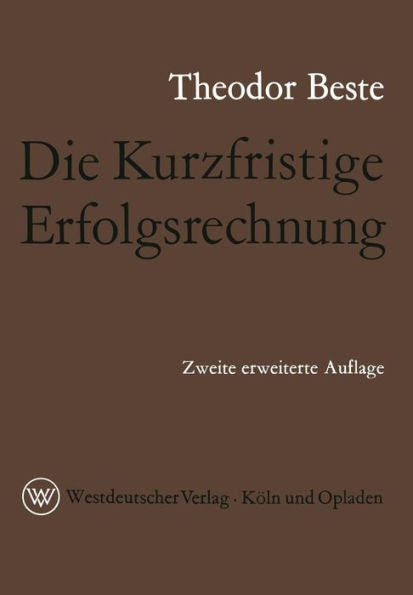 Die Kurzfristige Erfolgsrechnung