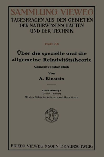 Über die spezielle und allgemeine Relativitätstheorie (Gemeinverständlich)