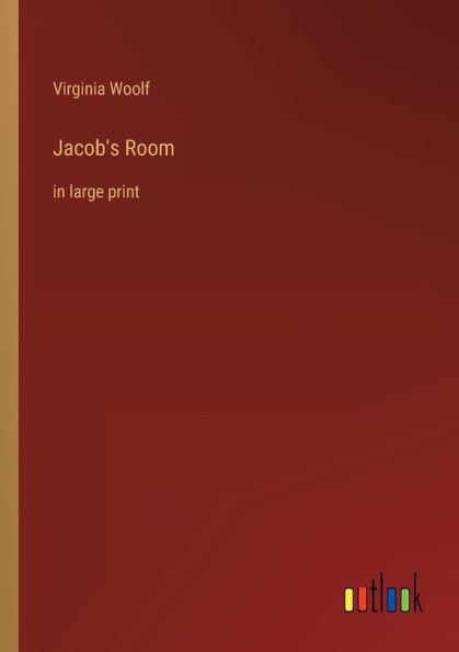 Jacob's Room: in large print