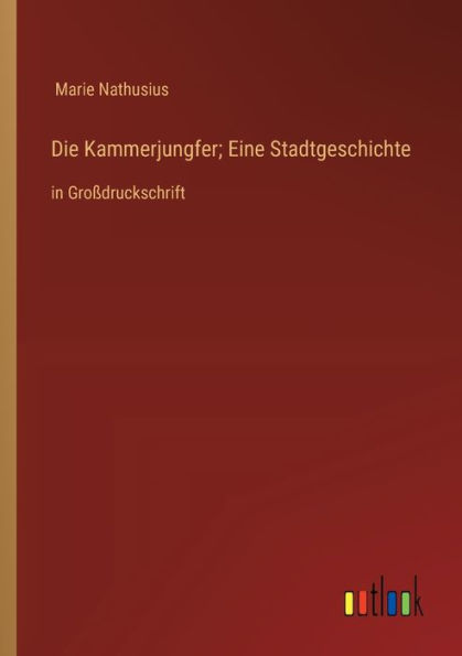 Die Kammerjungfer; Eine Stadtgeschichte: Groï¿½druckschrift