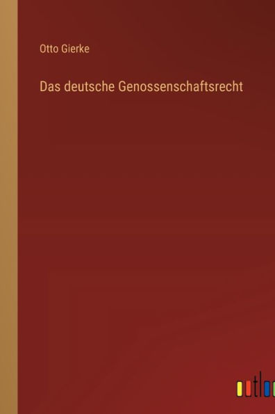 Das deutsche Genossenschaftsrecht