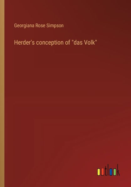 Herder's conception of "das Volk"