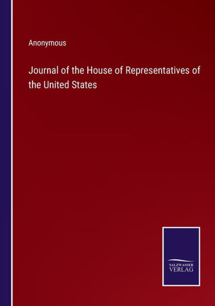 Journal of the House Representatives United States