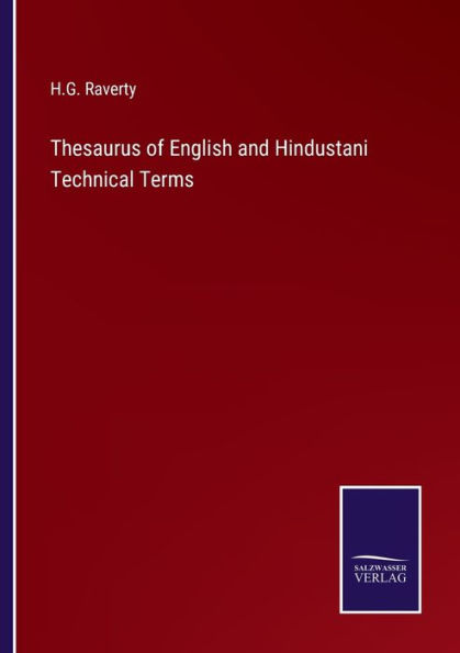 Thesaurus of English and Hindustani Technical Terms