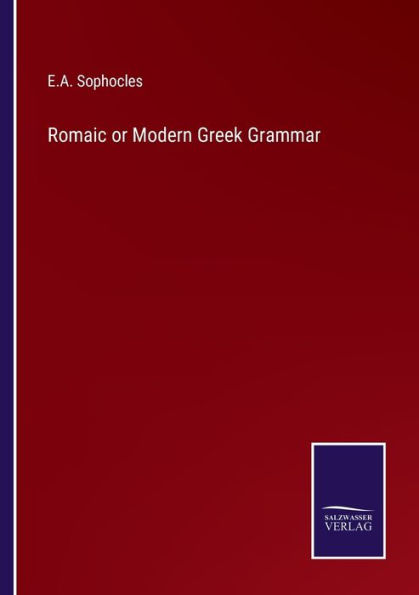 Romaic or Modern Greek Grammar