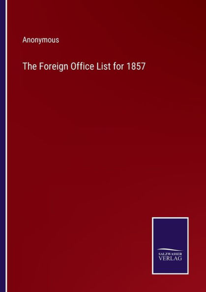 The Foreign Office List for 1857