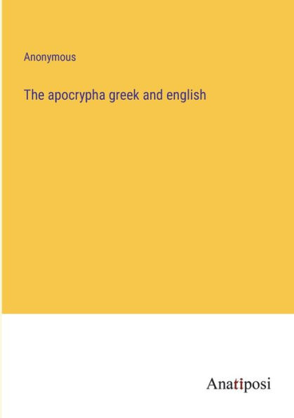The apocrypha greek and english