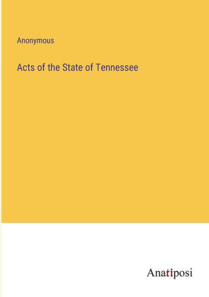 Acts of the State Tennessee
